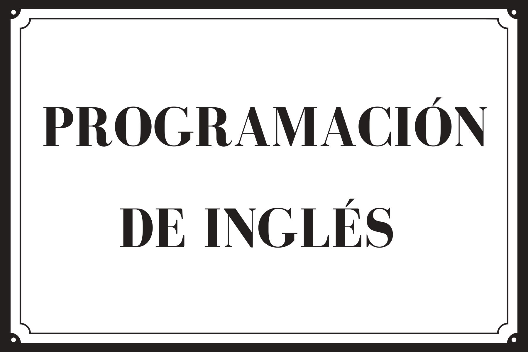 PROGRAMACION INGLES