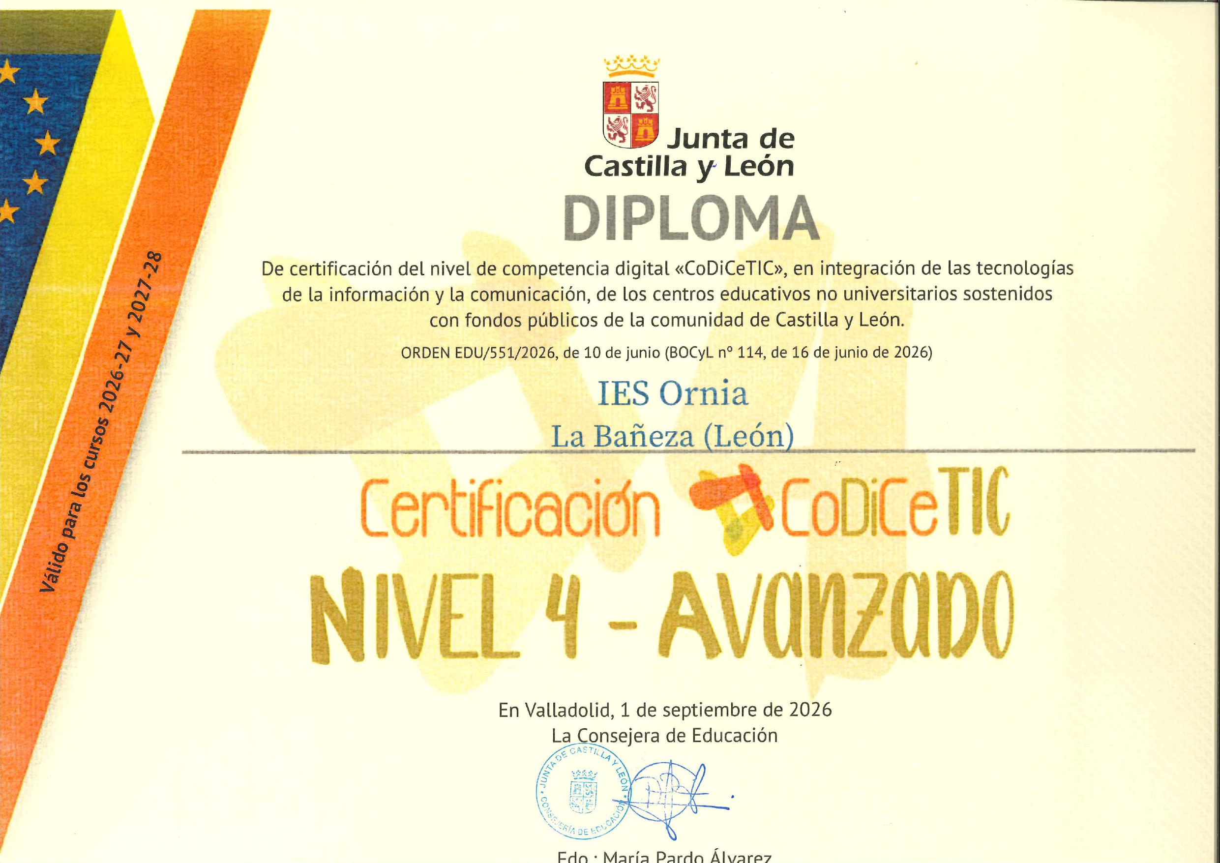 NIVEL CÓDICE TIC4- DIPLOMA NIVEL CÓDICE TIC4- DIPLOMA